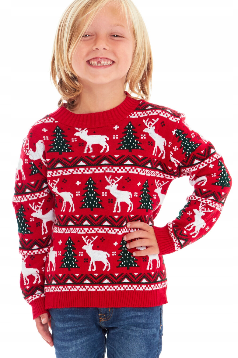 Christmas Reindeer Wool Sweater for Parents and Children