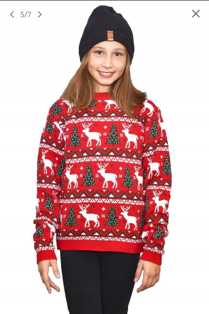 Christmas Reindeer Wool Sweater for Parents and Children
